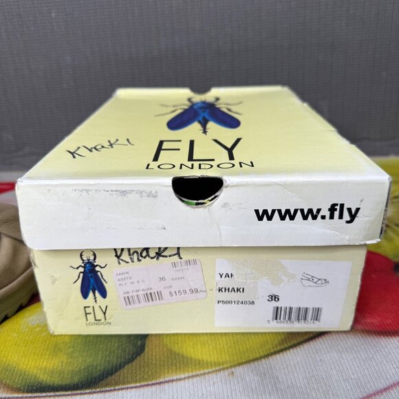 Fly London Women's Beige Wedge Sandals Size 36 Elegant Platform Shoes - Picture 7 of 7